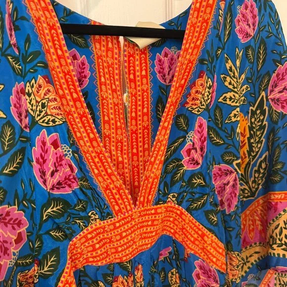 FARM RIO PINEAPPLE GARDEN MAXI KAFTAN DRESS NEW WITH TAGS (NWT) - Picture 8 of 15